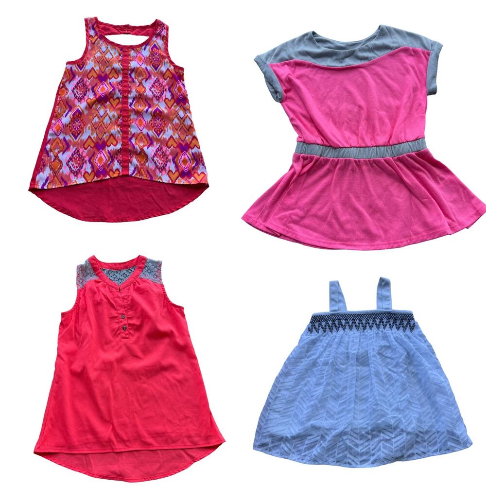 Nautica Japna Kids Girls 4 Pieces Bundle Lot Sleeveless Blouse Size M (7-8)
